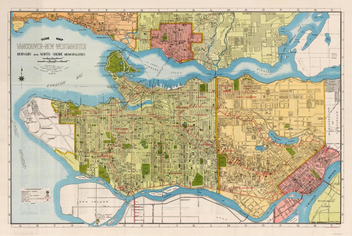 Historische Karte von Vancouver