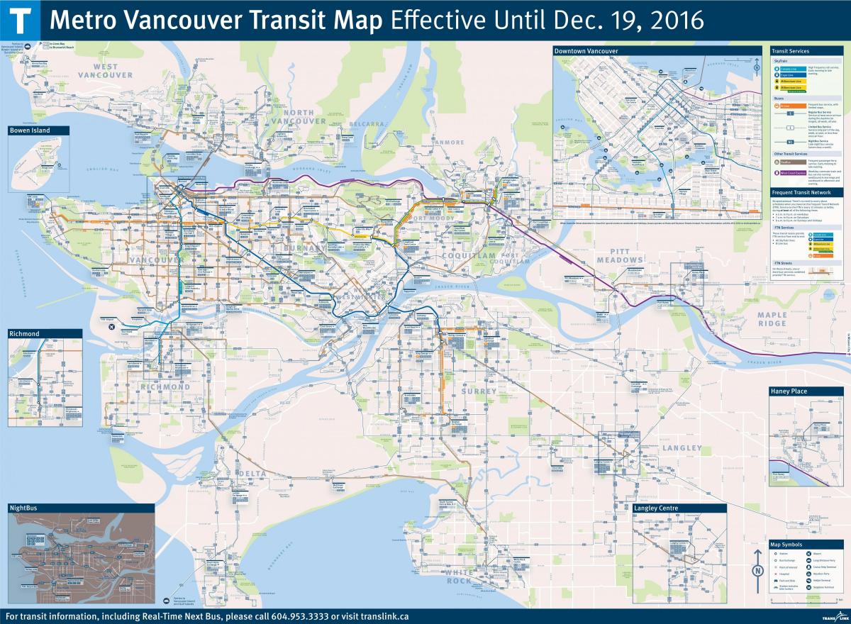 Vancouver Busbahnhof Karte