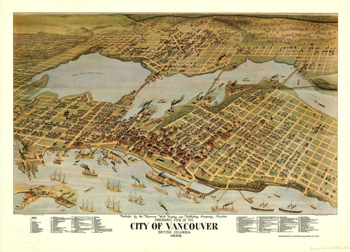 Vancouver antike Karte