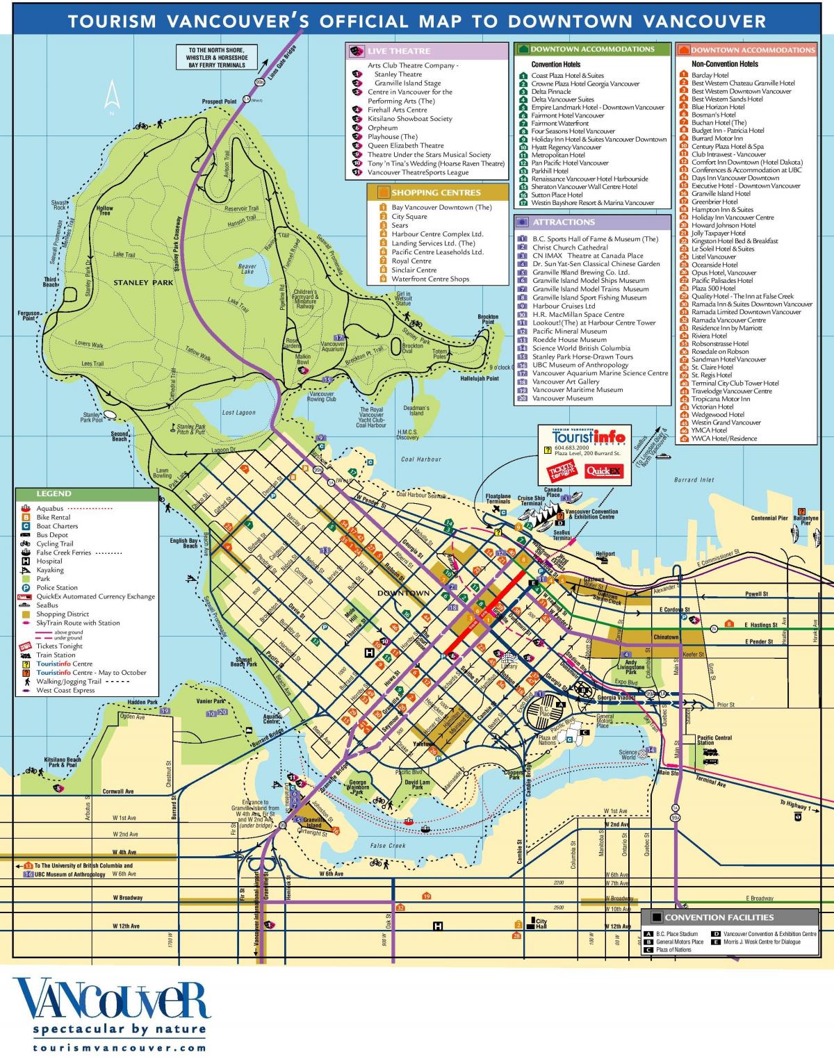 Vancouver-Sightseeing-Karte